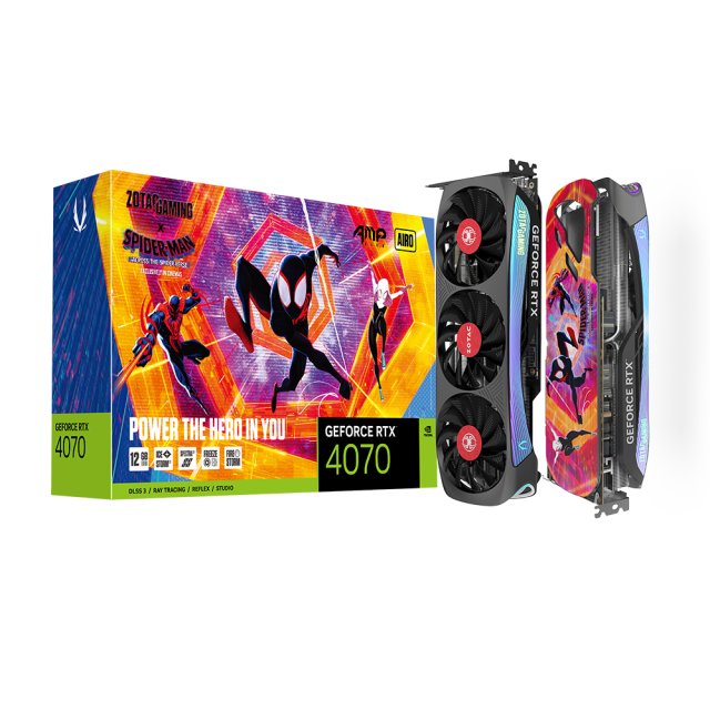 조텍 GAMING 지포스 RTX 4070 AMP AIRO 스파이더맨 : 어크로스 더 유니버스 번들