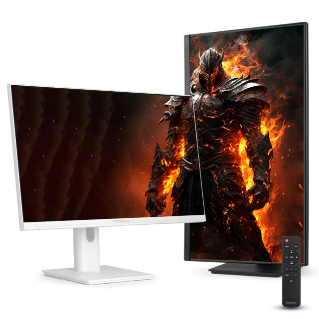크로스오버존 크로스오버 미켈란 27Q75M4 IPS QHD 400CD DCI-P3 멀티스탠드 블랙화이트